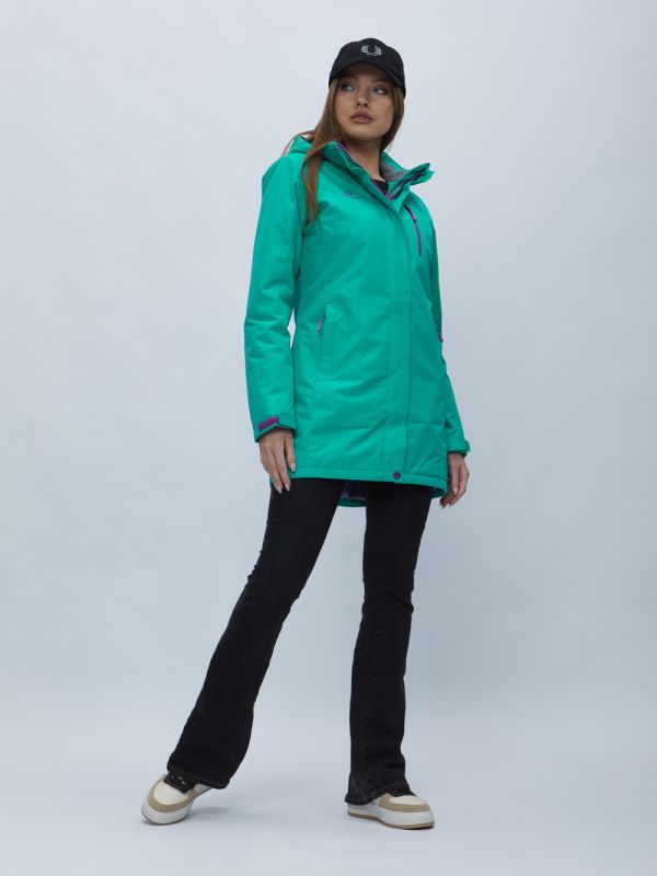 Women's green hooded parka 551705Z